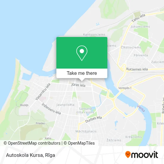 Autoskola Kursa map