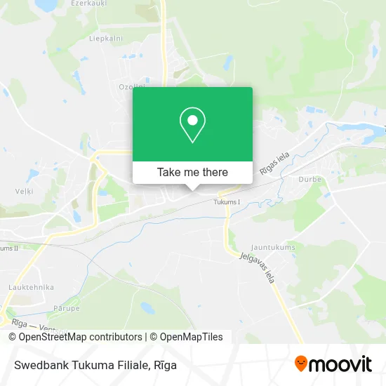 Swedbank Tukuma Filiale map