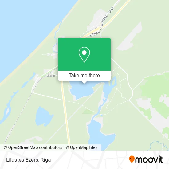 Lilastes Ezers map