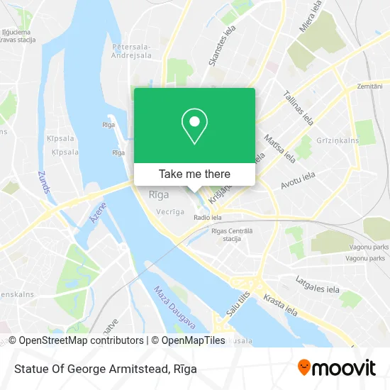 Statue Of George Armitstead map