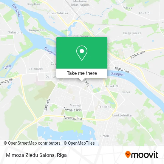 Mimoza Ziedu Salons map