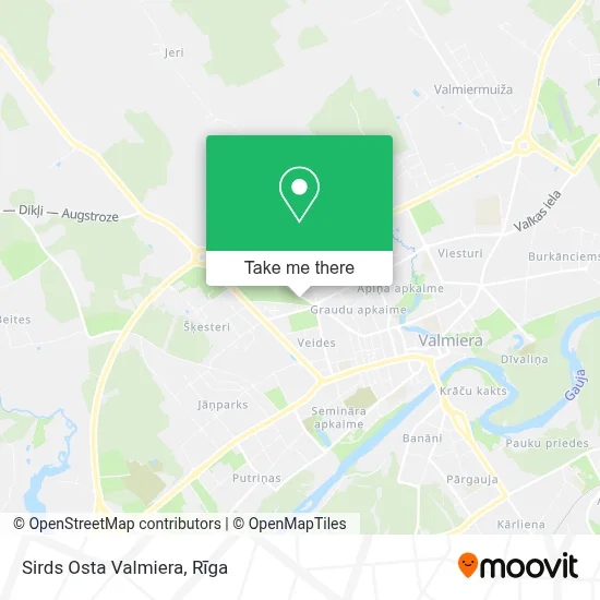 Sirds Osta Valmiera map