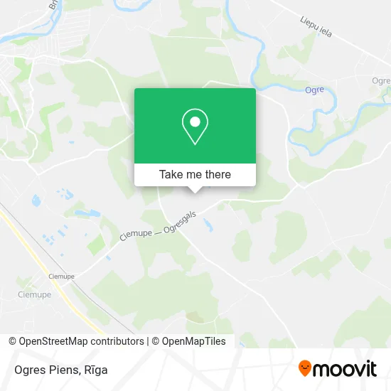 Ogres Piens map