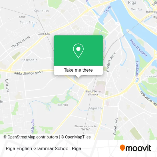 Riga English Grammar School map