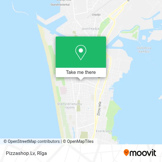 Pizzashop.Lv map