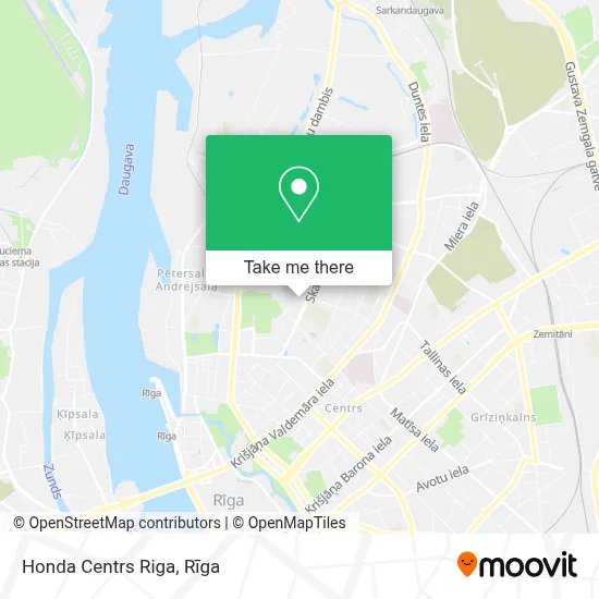Honda Centrs Riga map