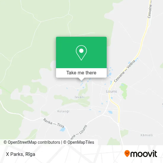 X Parks map