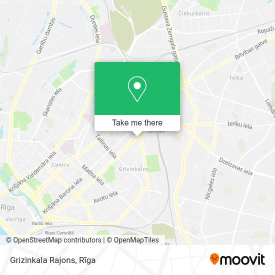 Grizinkala Rajons map