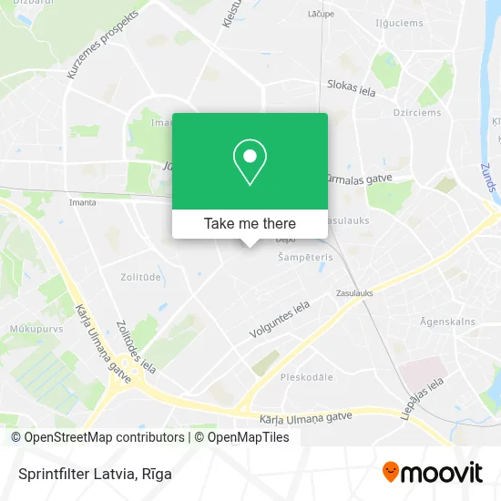 Sprintfilter Latvia map