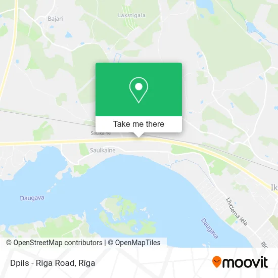 Dpils - Riga Road map