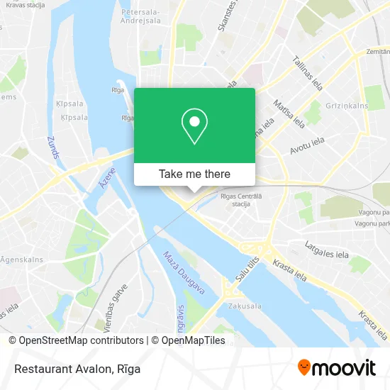 Restaurant Avalon map