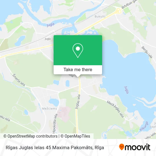 Rīgas Juglas Ielas 45 Maxima Pakomāts map