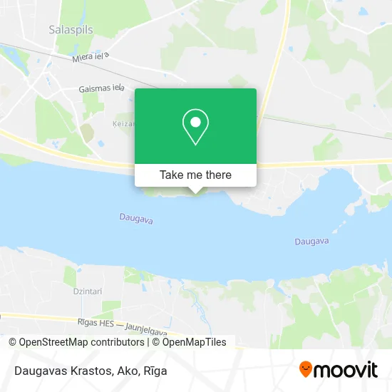 Daugavas Krastos, Ako map