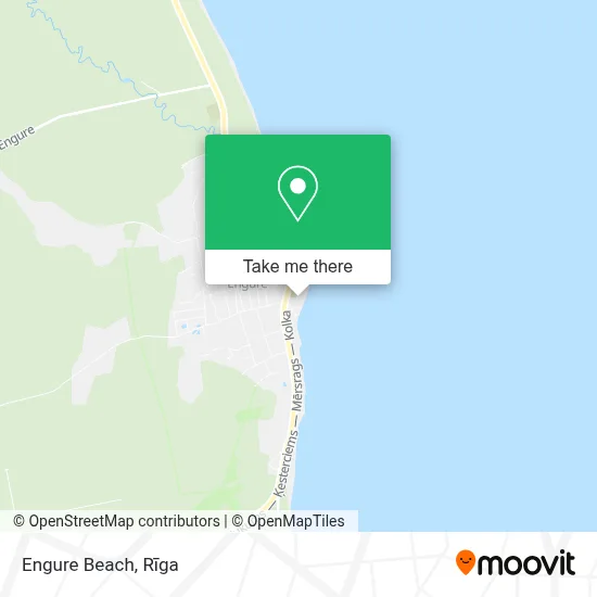 Engure Beach map