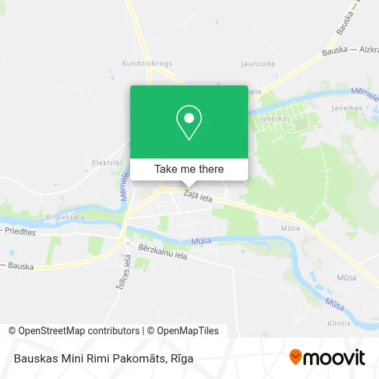 Bauskas Mini Rimi Pakomāts map