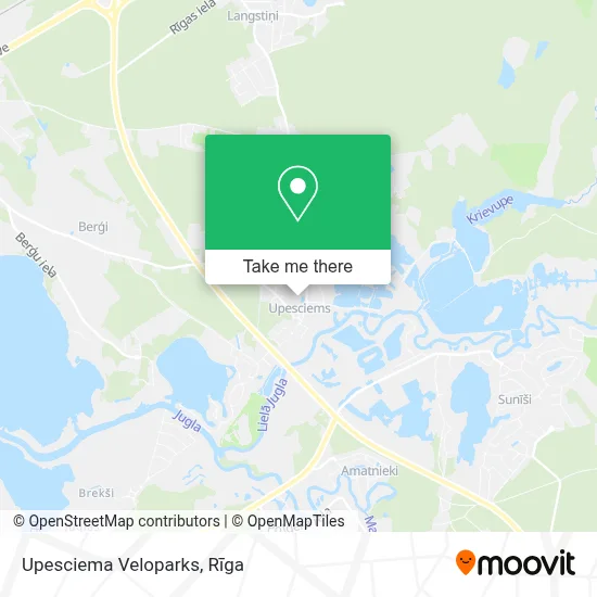 Upesciema Veloparks map