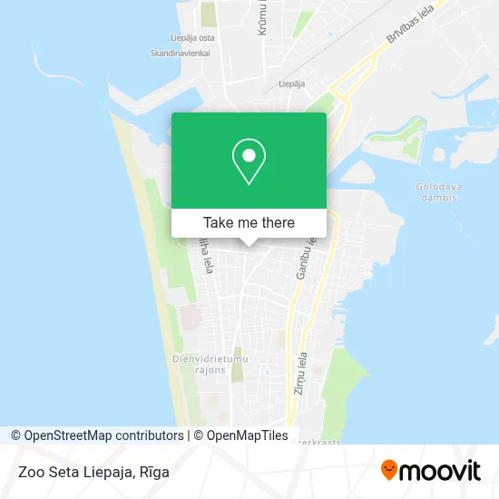 Zoo Seta Liepaja map