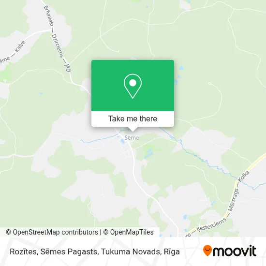Rozītes, Sēmes Pagasts, Tukuma Novads map