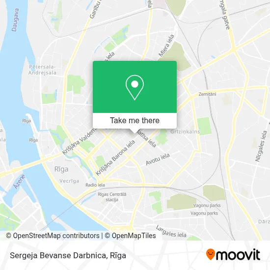 Sergeja Bevanse Darbnica map