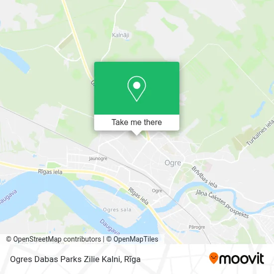 Ogres Dabas Parks  Zilie Kalni map