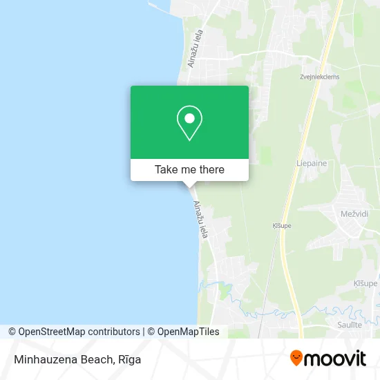 Minhauzena Beach map