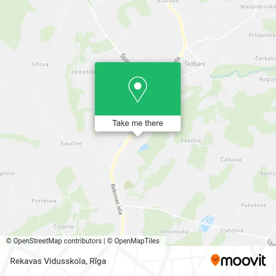 Rekavas Vidusskola map