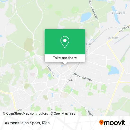 Akmens Ielas Spots map