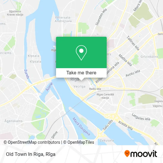 Old Town In Riga map