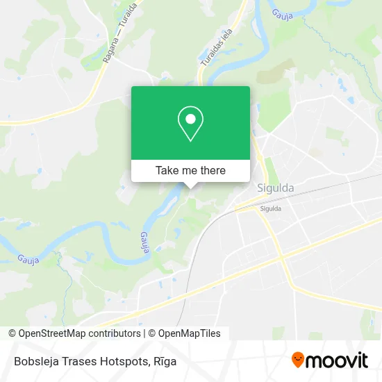 Bobsleja Trases Hotspots map