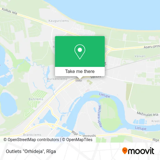 Outlets "Orhideja" map