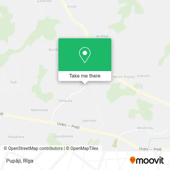 Pupāji map