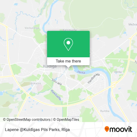 Lapene @Kuldīgas Pils Parks map