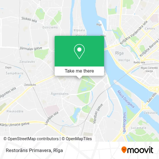 Restorāns Primavera map