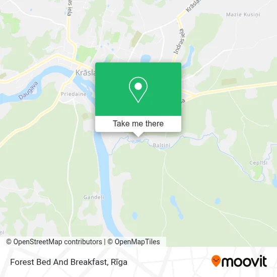 Forest Bed And Breakfast map