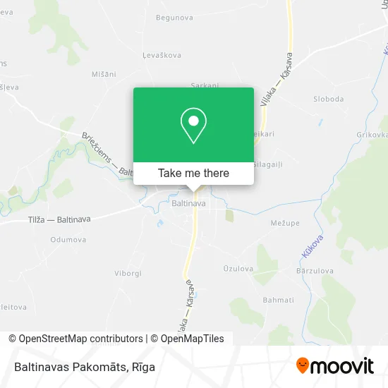 Baltinavas Pakomāts map
