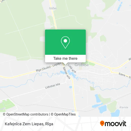 Kafejnīca Zem Liepas map