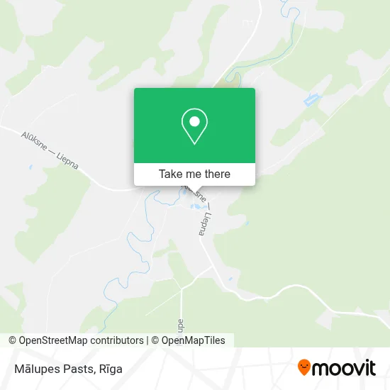 Mālupes Pasts map