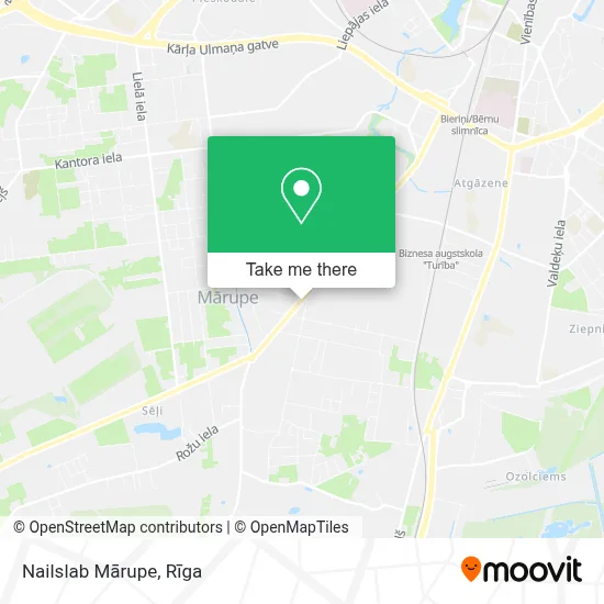 Nailslab Mārupe map