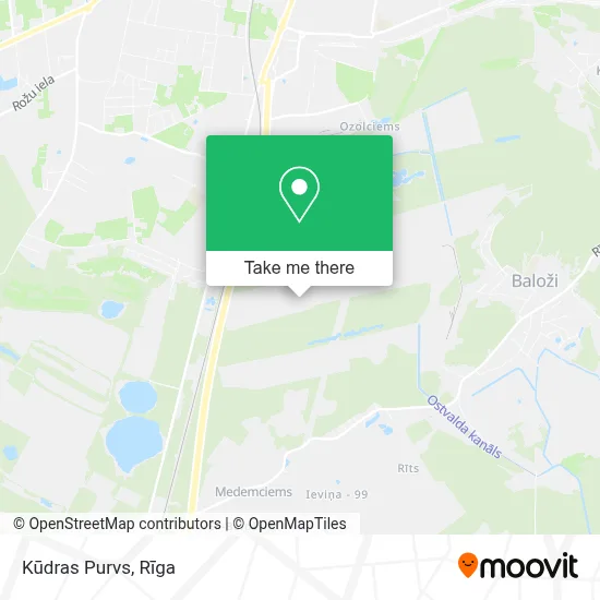 Kūdras Purvs map