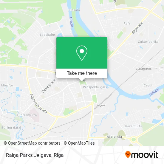 Raiņa Parks Jelgava map
