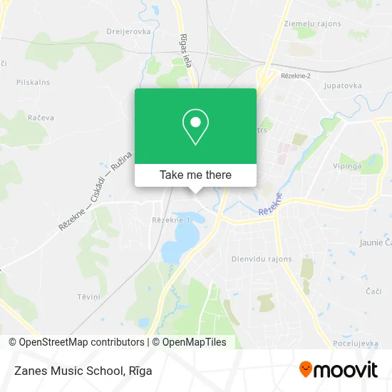 Zanes Music School map