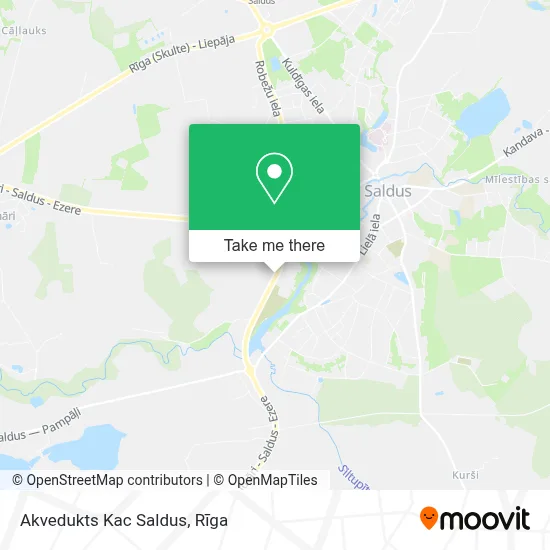 Akvedukts Kac Saldus map