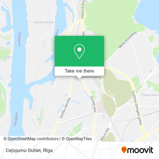 Ceļojumu Outlet map