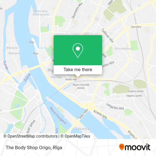 The Body Shop Origo map