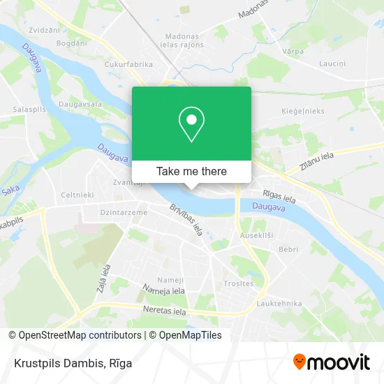 Krustpils Dambis map