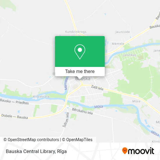 Bauska Central Library map