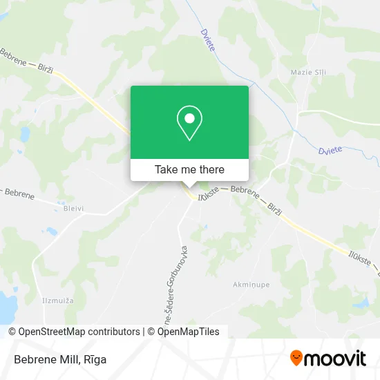 Bebrene Mill map