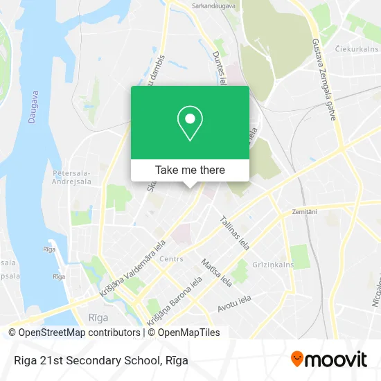 Riga 21st Secondary School map