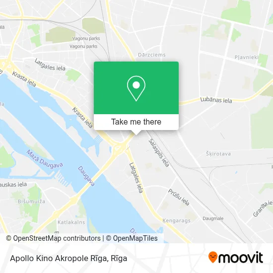 Apollo Kino Akropole Rīga map