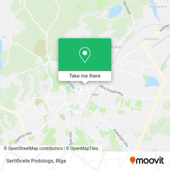 Sertificets Podologs map